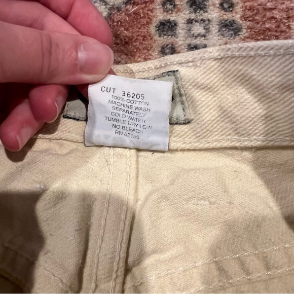 Vintage Guess Pastel Yellow High Waisted Jeans - Picture 7 of 7